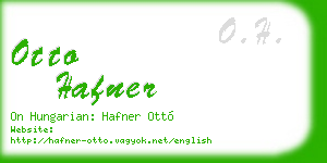 otto hafner business card