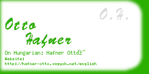 otto hafner business card